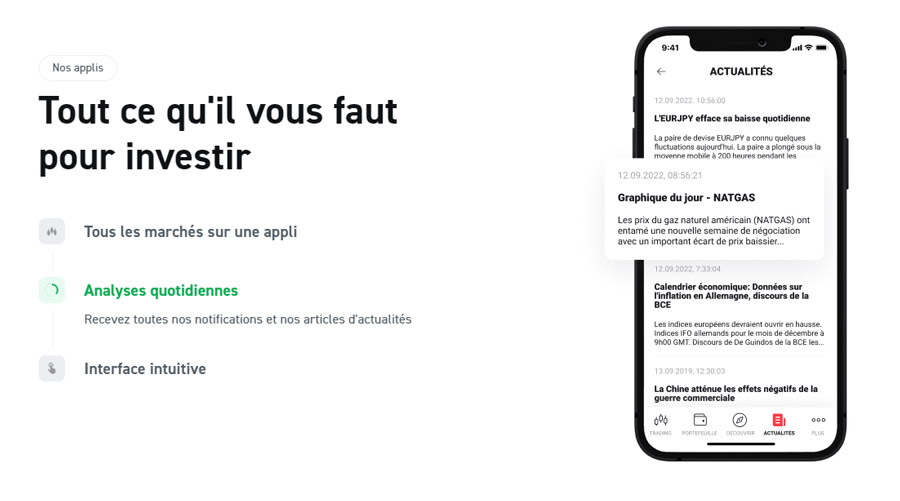 Application mobile XTB
